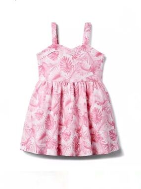 Janie and Jack Tropical Foliage Cotton Ponte Sundress Size: 3T| Summer, Vacay